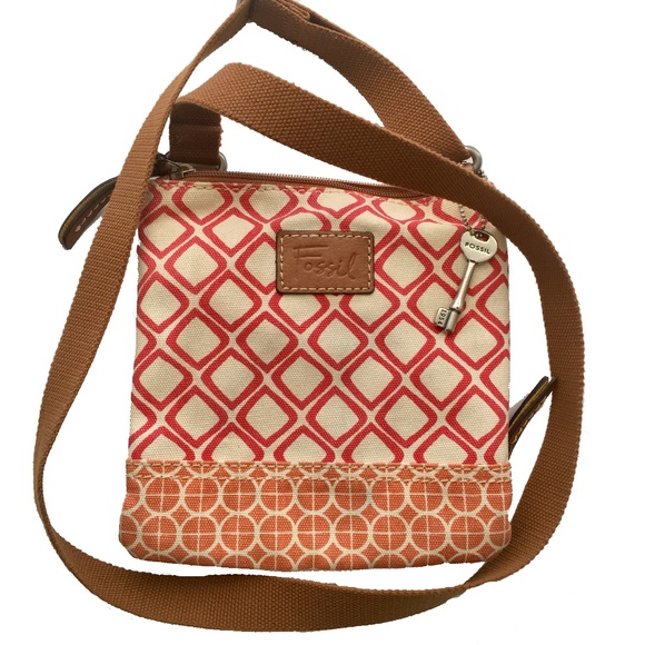 Fossil Handbags - Fossil Small Canvas Crossbody Messenger Bag